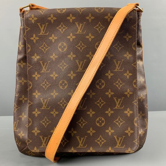 LOUIS VUITTON Brown Beige Monogram Coated Canvas Handbag - Picture 1 of 1